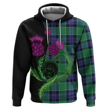 Monteith Tartan Hoodie Traditional Scottish Thistle