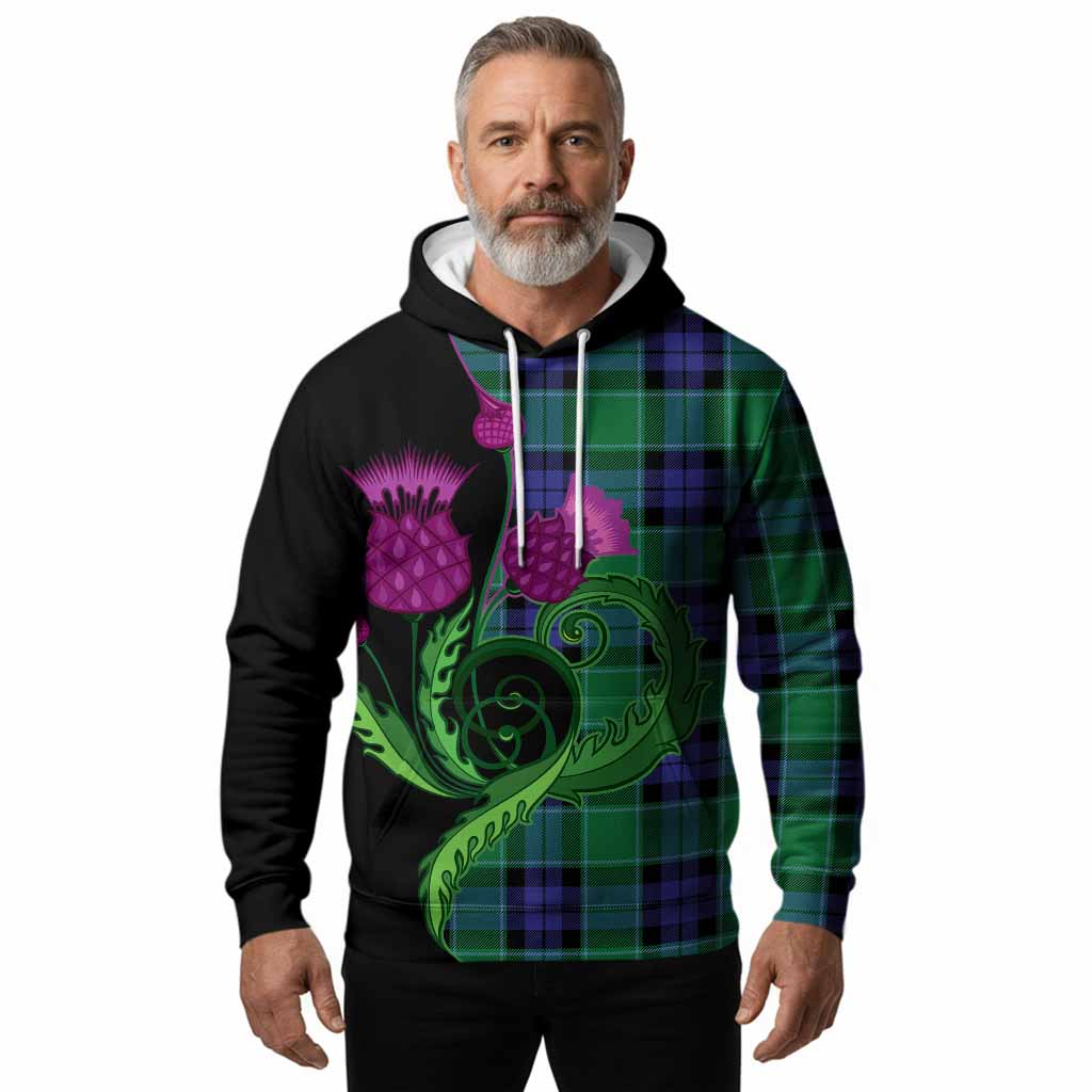 Monteith Tartan Hoodie Traditional Scottish Thistle