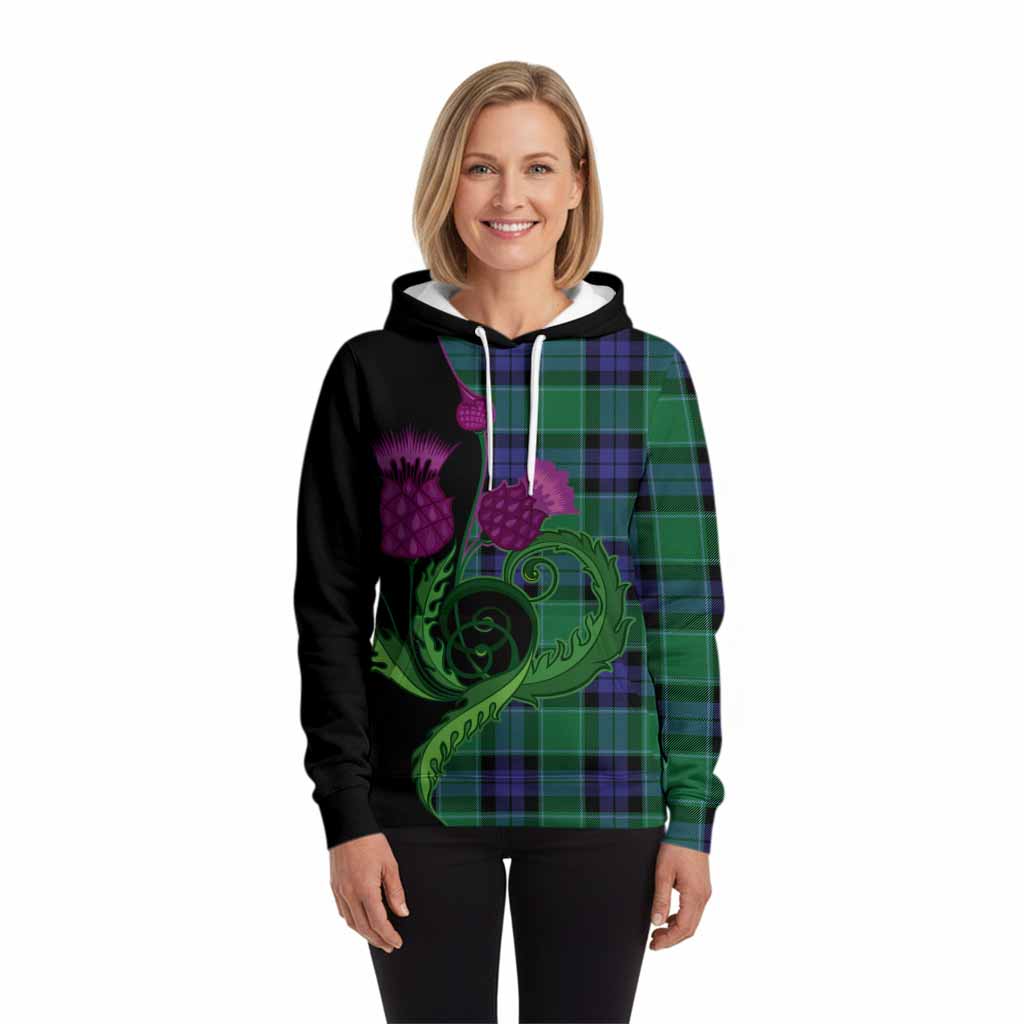 Monteith Tartan Hoodie Traditional Scottish Thistle