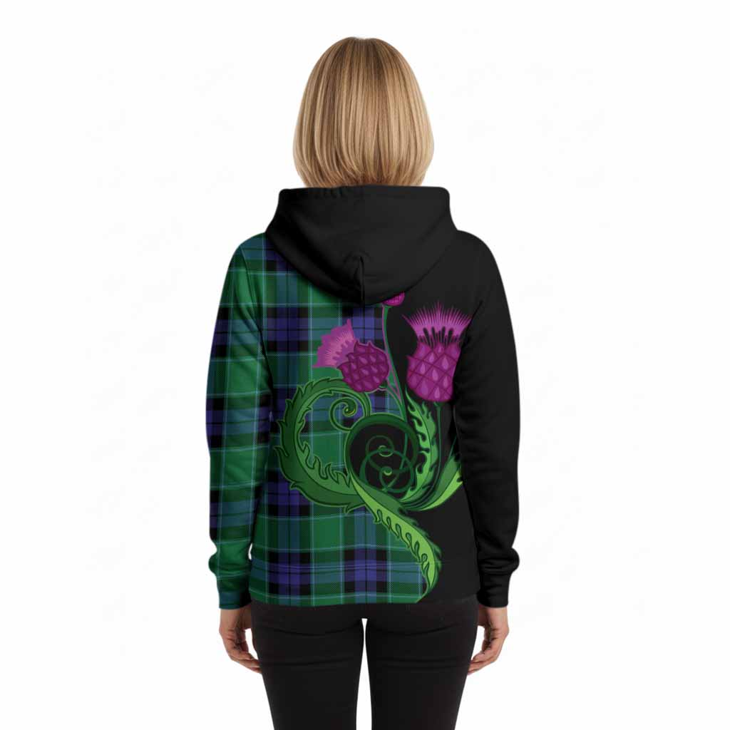 Monteith Tartan Hoodie Traditional Scottish Thistle