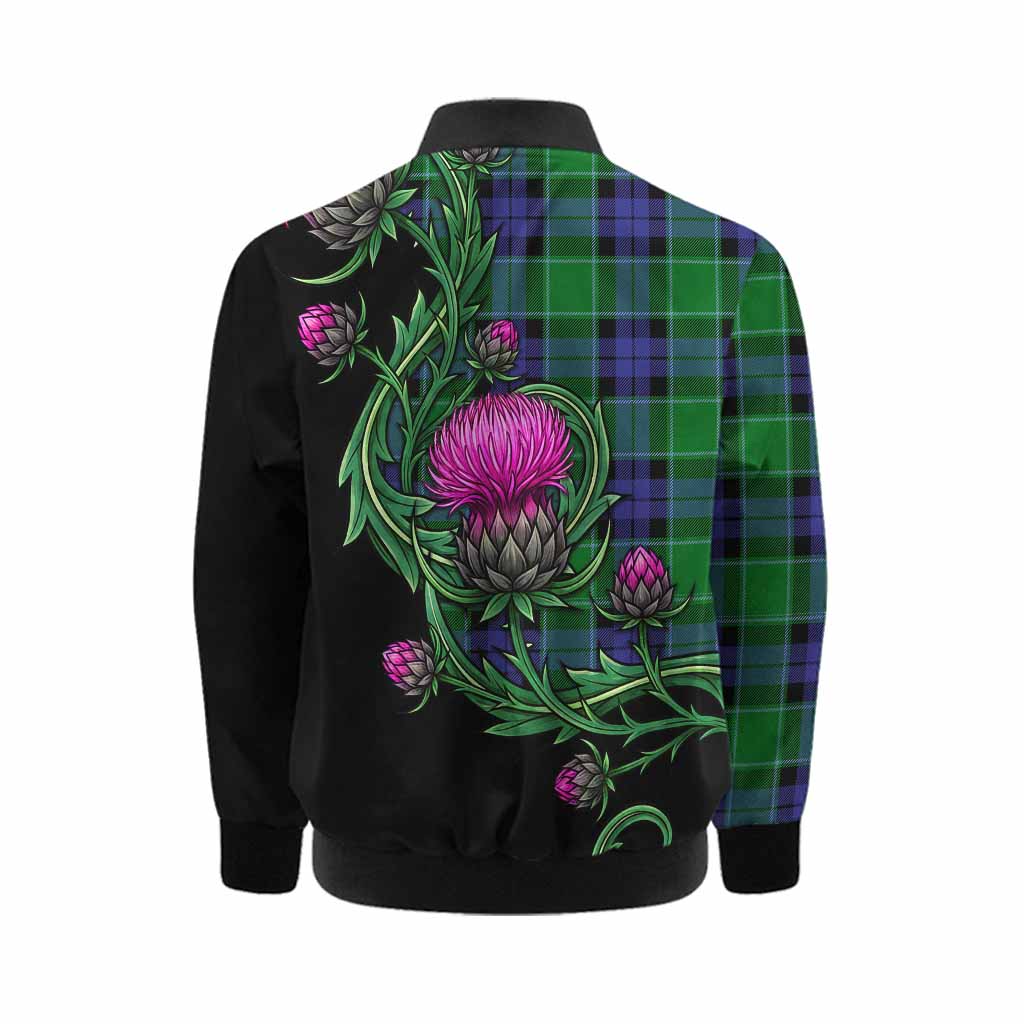 Monteith Tartan Kid Bomber Jacket Resilient Scottish Thistle Kid - Tartan Vibes Clothing