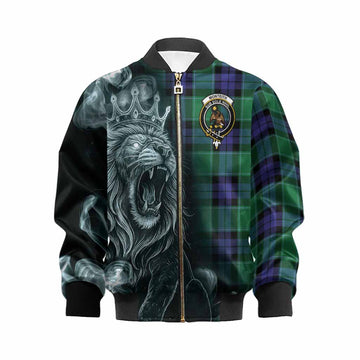 Monteith Tartan Kid Bomber Jacket Roaring Lion Heritage