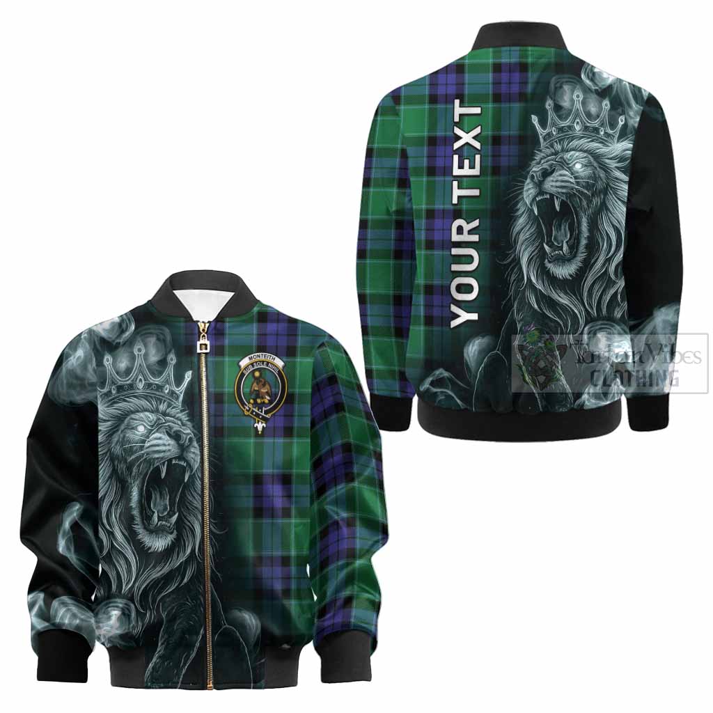 Monteith Tartan Kid Bomber Jacket Roaring Lion Heritage