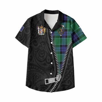 Monteith Tartan Kid Hawaiian Shirt New Zealand Pattern Unique Zipper Stylized