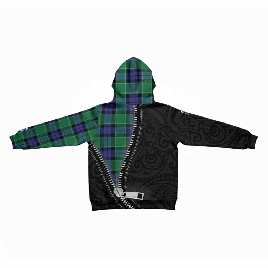 Monteith Tartan Kid Hoodie New Zealand Pattern Unique Zipper Stylized