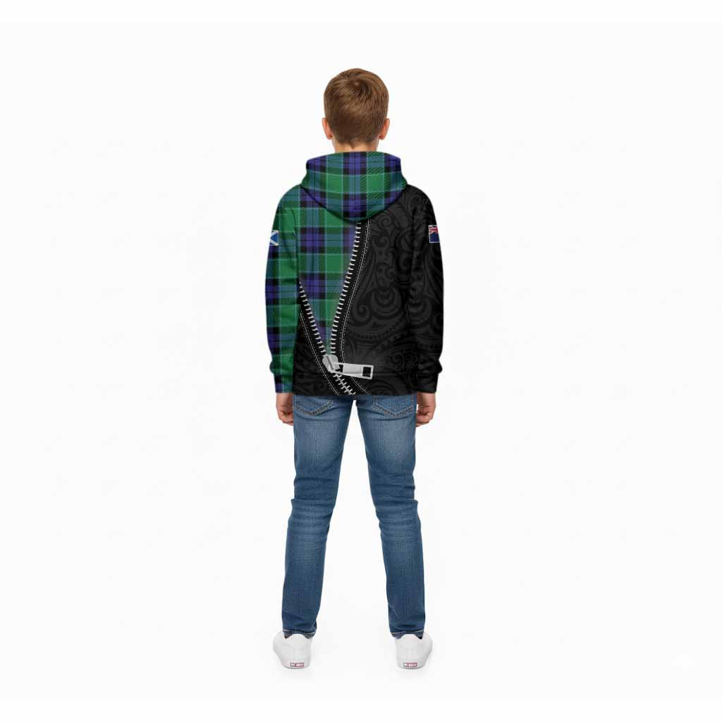 Monteith Tartan Kid Hoodie New Zealand Pattern Unique Zipper Stylized