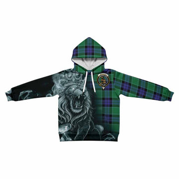 Monteith Tartan Kid Hoodie Roaring Lion Heritage