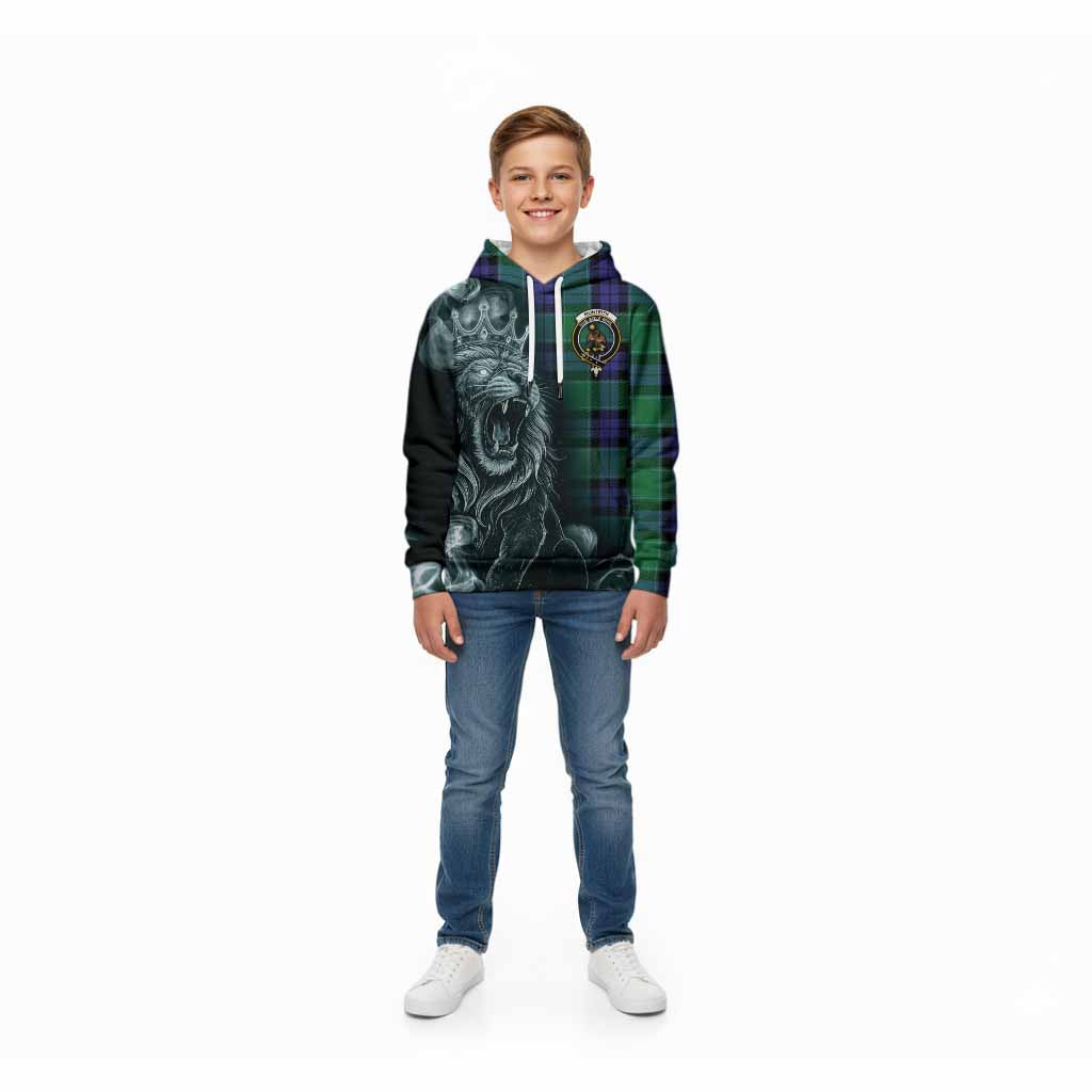 Monteith Tartan Kid Hoodie Roaring Lion Heritage
