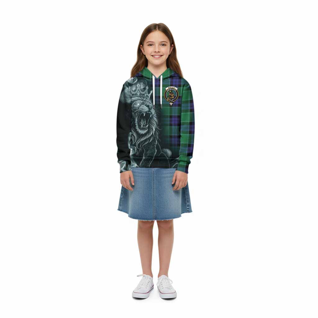 Monteith Tartan Kid Hoodie Roaring Lion Heritage