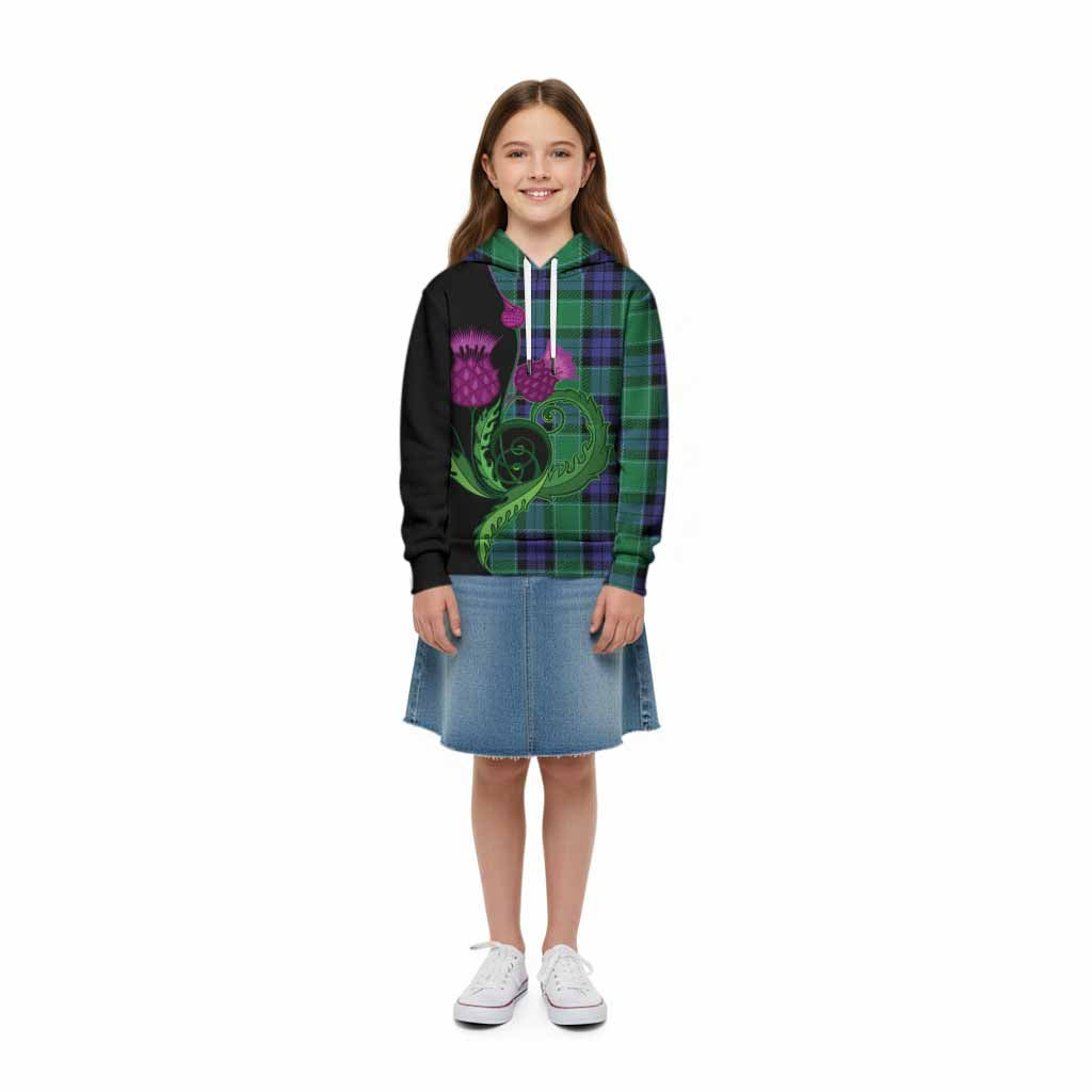 Monteith Tartan Kid Hoodie Traditional Scottish Thistle