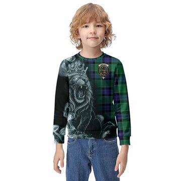 Monteith Tartan Kid Knitted Sweatshirt Roaring Lion Heritage