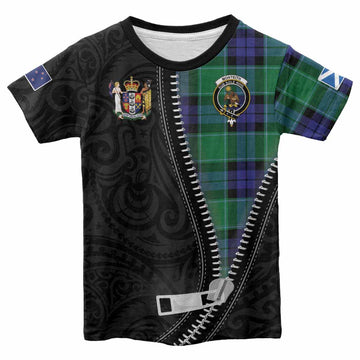 Monteith Tartan Kid T-shirt New Zealand Pattern Unique Zipper Stylized