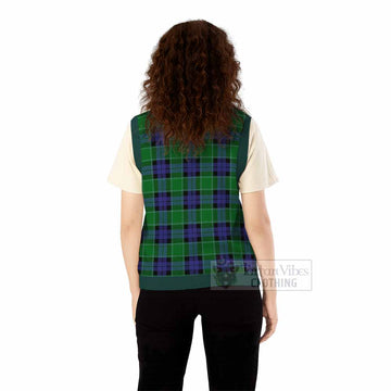 Monteith Tartan Knitted V-Neck Vest with Family Crest