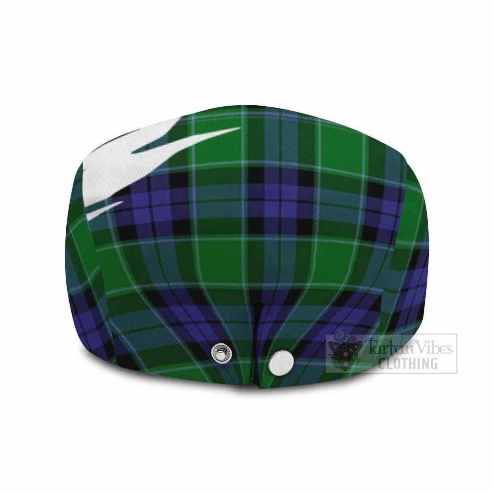 Monteith Tartan Loch Ness Monster Scottish Heritage Art Flat Cap, Jeff Cap