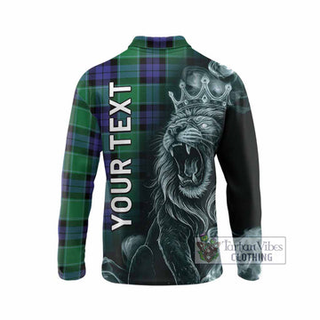 Monteith Tartan Long Sleeve Polo Shirt Roaring Lion Heritage