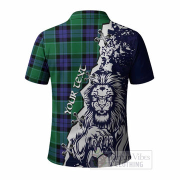 Monteith Tartan Scottish Polo Shirt Angry Lion With Soccer Ball Style