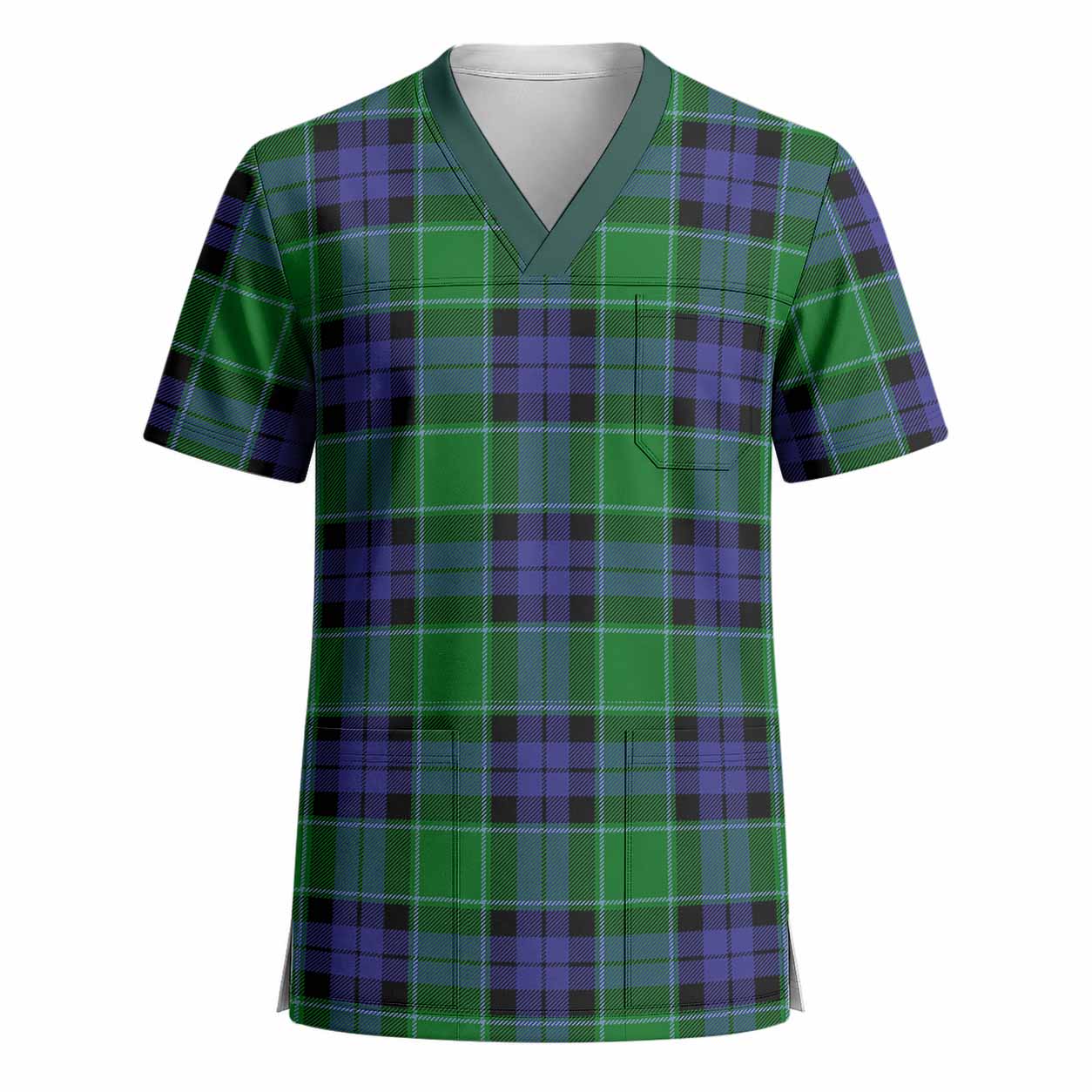 Monteith Tartan Scrub Top - Tartan Vibes Clothing