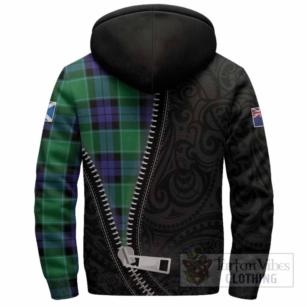 Monteith Tartan Sherpa Hoodie New Zealand Pattern Unique Zipper Stylized