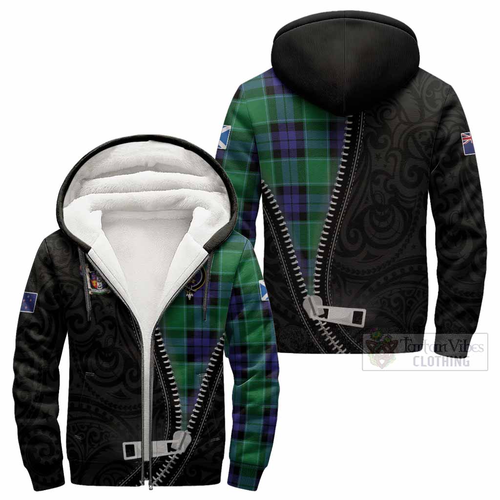 Monteith Tartan Sherpa Hoodie New Zealand Pattern Unique Zipper Stylized