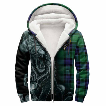 Monteith Tartan Sherpa Hoodie Roaring Lion Heritage