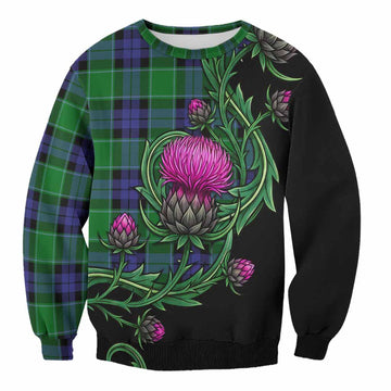 Monteith Tartan Sweatshirt Resilient Scottish Thistle Unisex - Tartan Vibes Clothing