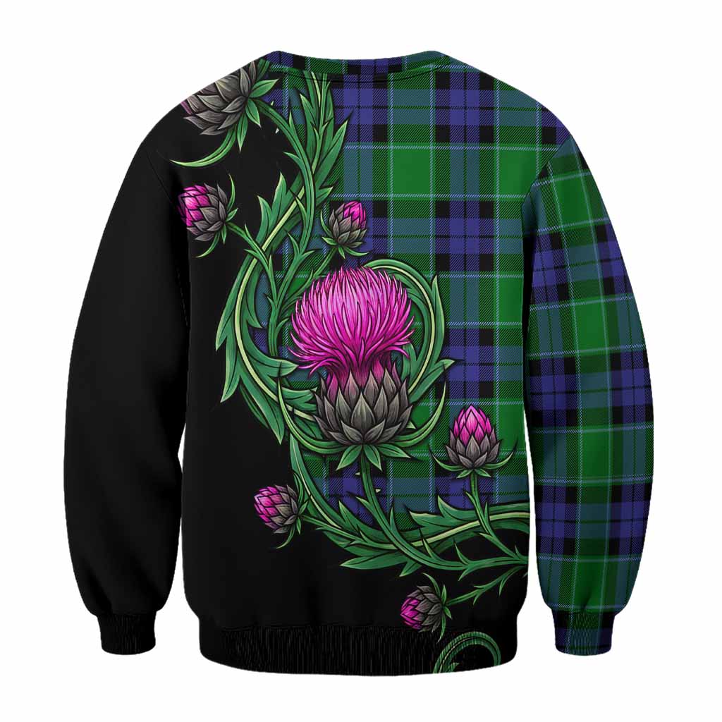 Monteith Tartan Sweatshirt Resilient Scottish Thistle - Tartan Vibes Clothing