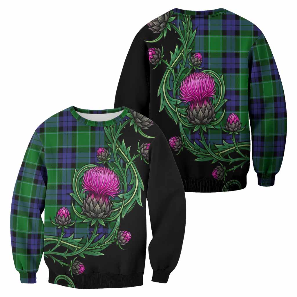 Monteith Tartan Sweatshirt Resilient Scottish Thistle - Tartan Vibes Clothing