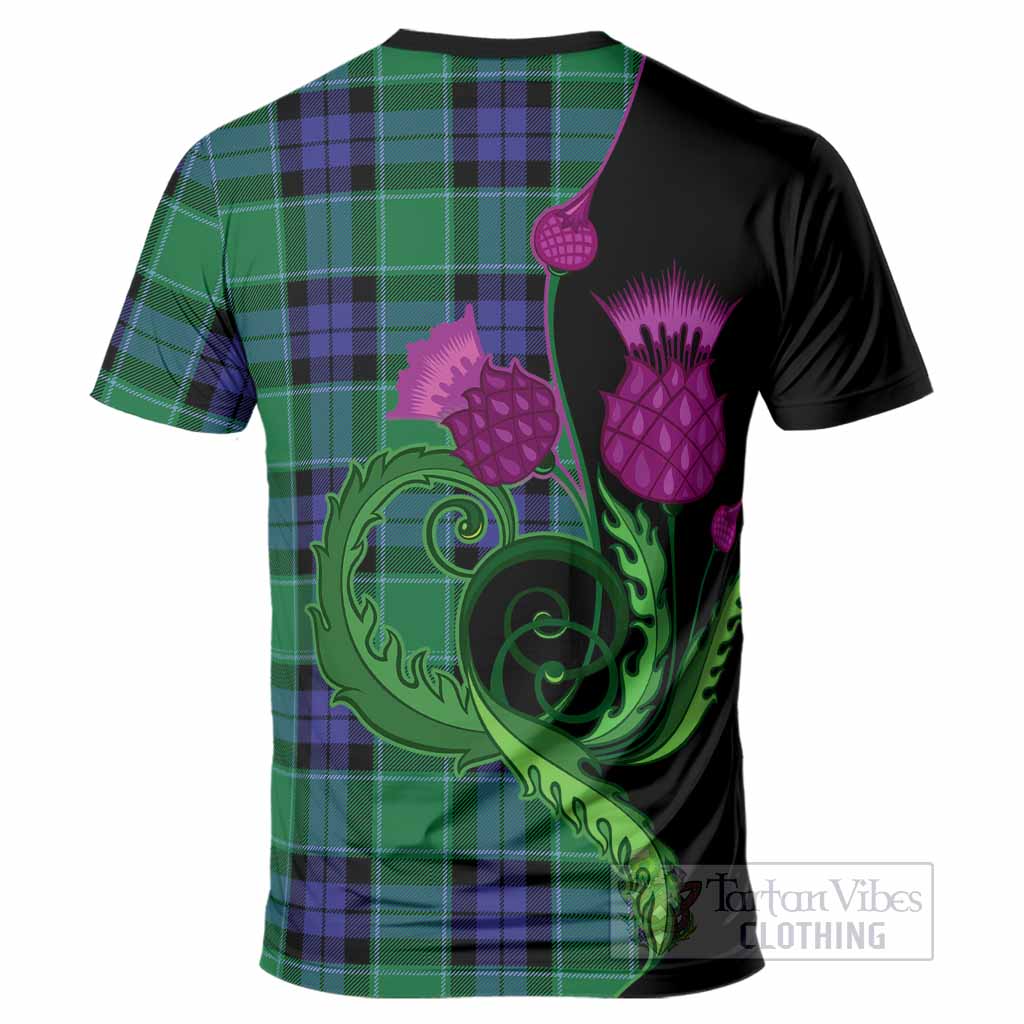 Monteith Tartan T-Shirt Traditional Scottish Thistle