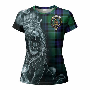 Monteith Tartan Women T shirt Roaring Lion Heritage