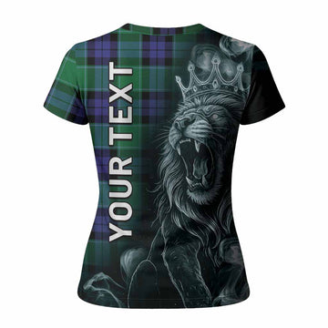 Monteith Tartan Women T shirt Roaring Lion Heritage