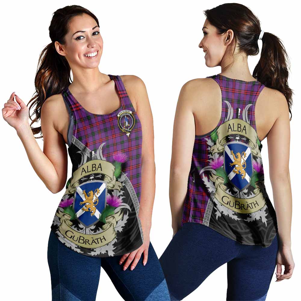 Tartan Vibes Clothing Montgomery Tartan Family Crest Women's Racerback Tanks Lion Rampant Royal Thistle Shield Celtic Inspired