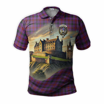 Tartan Vibes Clothing Montgomery Tartan Family Crest Polo Shirt with Scottish Ancient Castle Stype