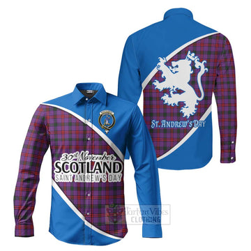Tartan Vibes Clothing Montgomery Family Crest Tartan Long Sleeve Button Shirt Celebrate Saint Andrew's Day in Style