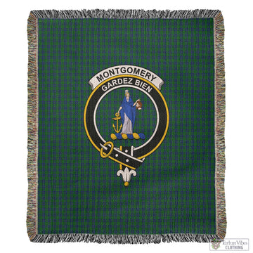 Montgomery Tartan Woven Blanket with Family Crest