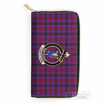 Montgomery Tartan Women's Leather Wallet with Family Crest
