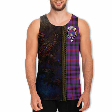 Montgomery Tartan Family Crest Men's Tank Top Alba Gu Brath Be Brave Lion Ancient Style