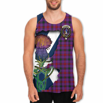 Montgomery Tartan Family Crest Men's Tank Top Scottish Thistle Celtic Inspired