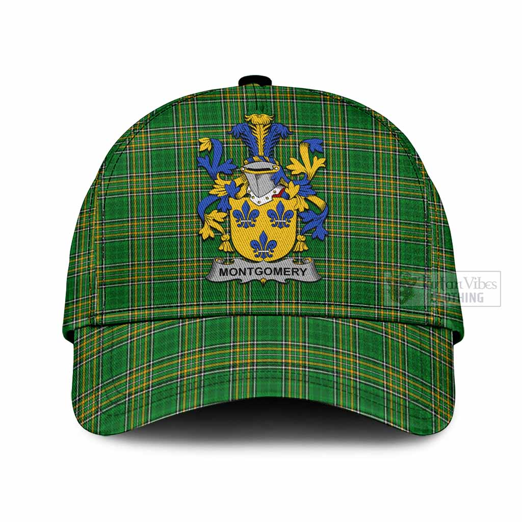 Montgomery Irish Clan Tartan Classic Baseball Cap with Coat of Arms Classic Cap Universal Fit - Tartan Vibes Clothing
