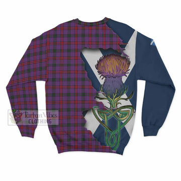 Tartan Vibes Clothing Montgomery Tartan Family Crest Sweatshirt Scottish Thistle Celtic Inspired