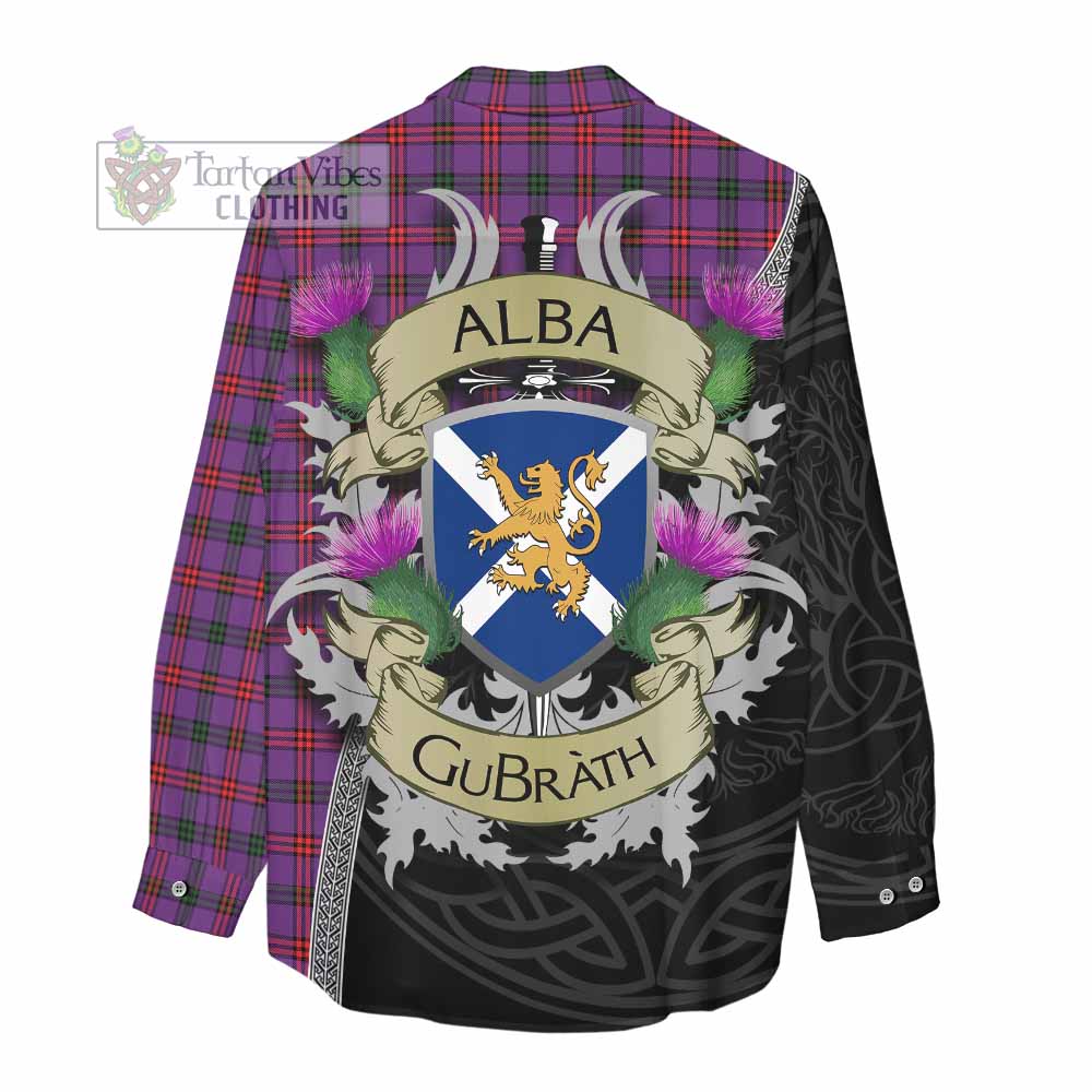 Tartan Vibes Clothing Montgomery Tartan Family Crest Women's Casual Shirt Lion Rampant Royal Thistle Shield Celtic Inspired