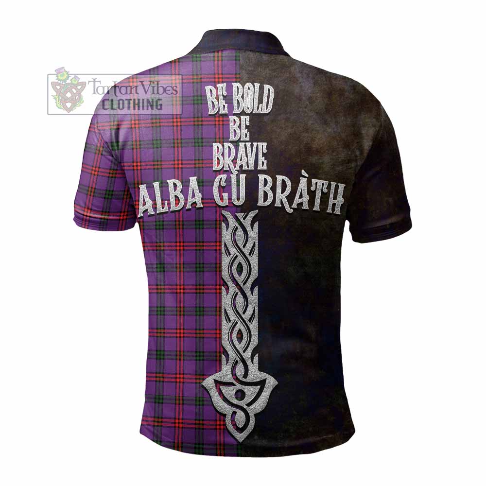 Tartan Vibes Clothing Montgomery Tartan Family Crest Polo Shirt Alba Gu Brath Be Brave Lion Ancient Style
