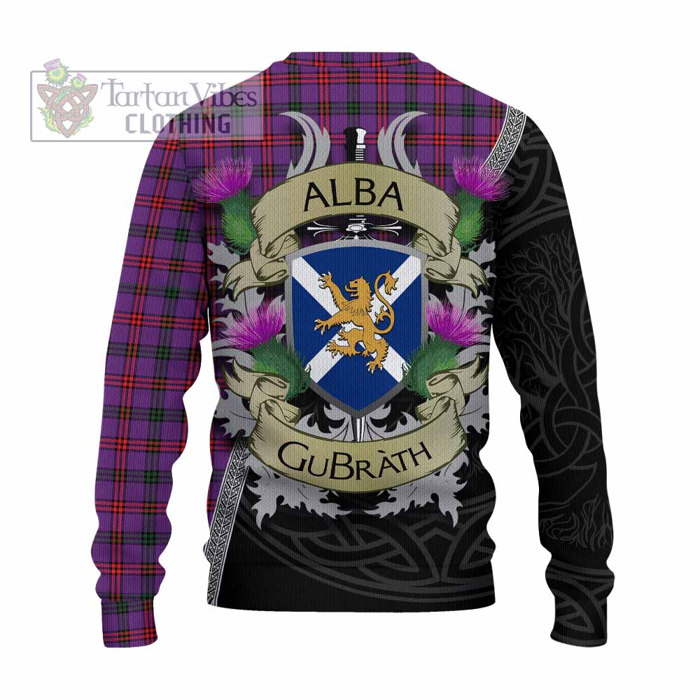 Tartan Vibes Clothing Montgomery Tartan Family Crest Knitted Sweater Lion Rampant Royal Thistle Shield Celtic Inspired