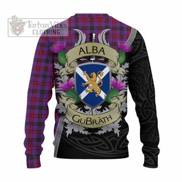 Tartan Vibes Clothing Montgomery Tartan Family Crest Knitted Sweater Lion Rampant Royal Thistle Shield Celtic Inspired
