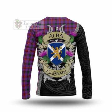 Montgomery Tartan Family Crest Long Sleeve T-Shirt Lion Rampant Royal Thistle Shield Celtic Inspired