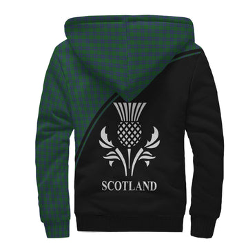 Montgomery Tartan Sherpa Hoodie with Family Crest Curve Style