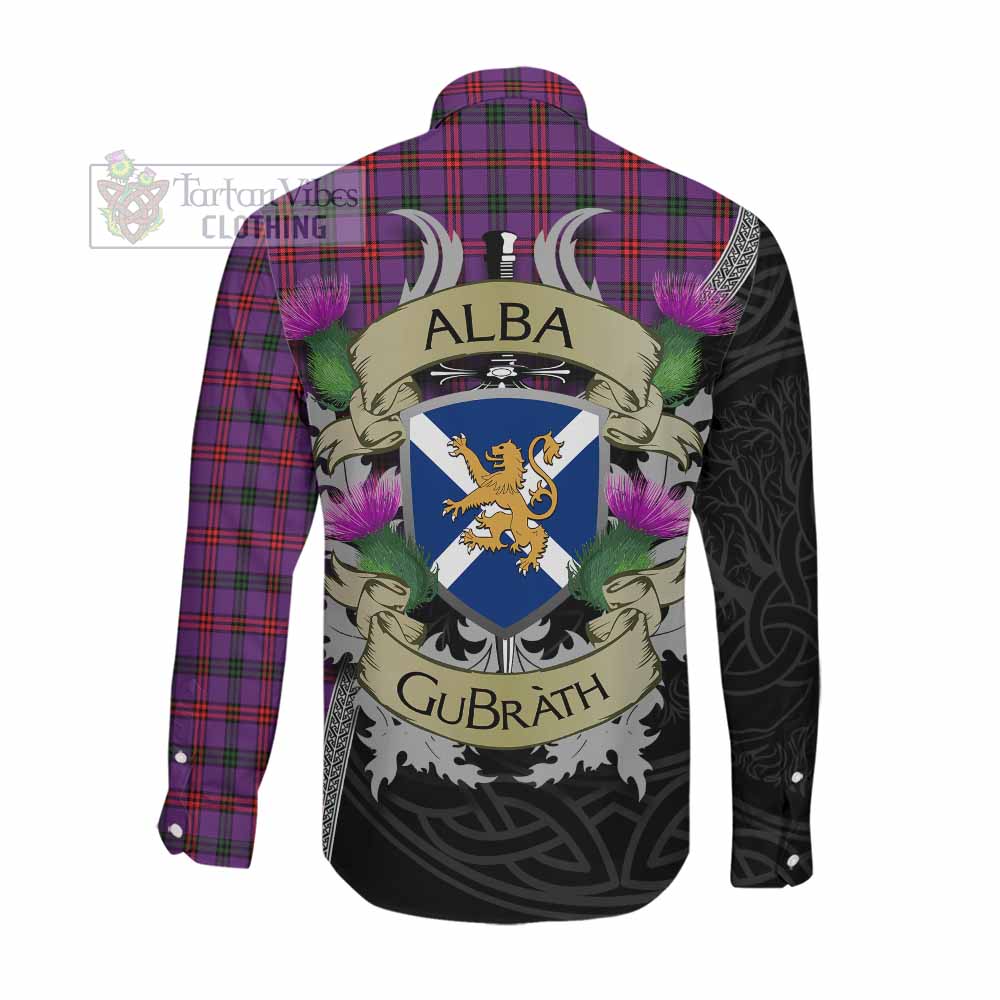 Tartan Vibes Clothing Montgomery Tartan Family Crest Long Sleeve Button Shirt Lion Rampant Royal Thistle Shield Celtic Inspired