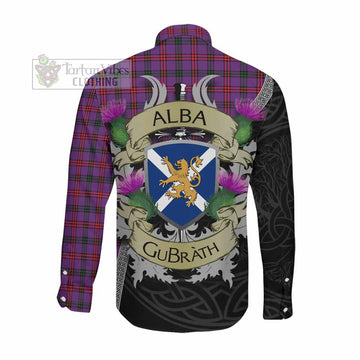 Tartan Vibes Clothing Montgomery Tartan Family Crest Long Sleeve Button Shirt Lion Rampant Royal Thistle Shield Celtic Inspired