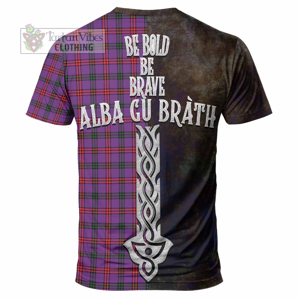 Tartan Vibes Clothing Montgomery Tartan Family Crest T-Shirt Alba Gu Brath Be Brave Lion Ancient Style