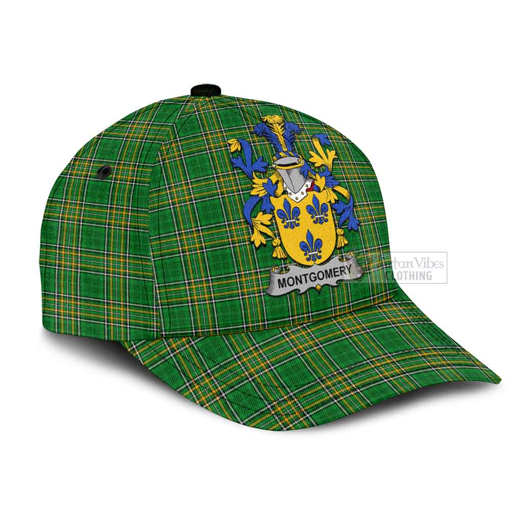 Montgomery Irish Clan Tartan Classic Baseball Cap with Coat of Arms - Tartan Vibes Clothing