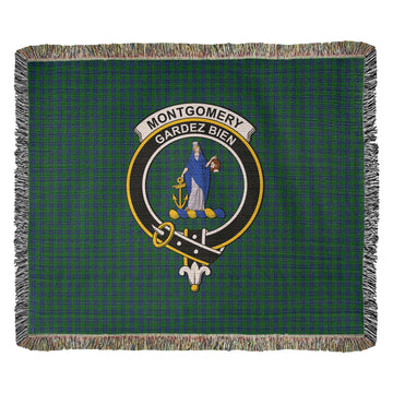 Montgomery Tartan Woven Blanket with Family Crest